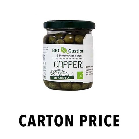 ORGANIC CAPERS IN VINEGAR 140g JAR