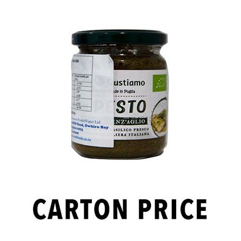 ORGANIC BASIL PESTO VEGAN 140g JAR