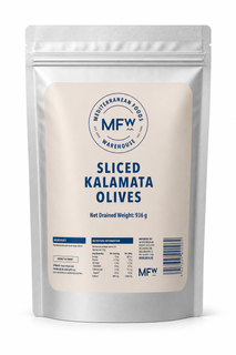 KALAMATA STYLE OLIVES SLICED in Pouch (NDW 936g)