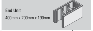 VERSALOC 190 END BLOCK 400x200x190  AD