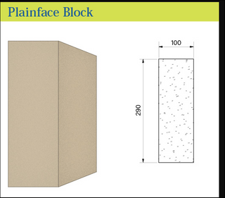 SANDSTONE PLAINFACE 290X660X100 BRUHN L/STONE