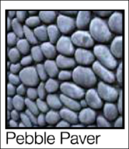 PEBBLE PAVER BLACK ROCK 364 MBCD