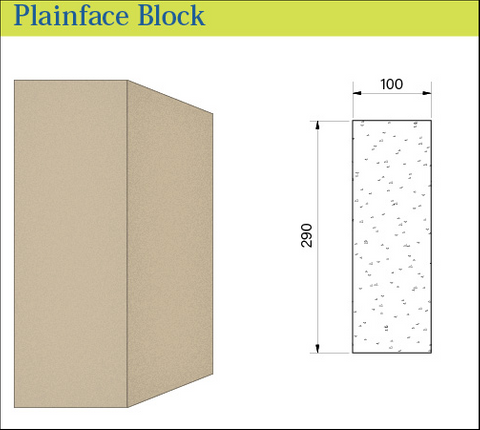 CREAM PLAINFACE 290X660X100 BRUHN L/STONE BL