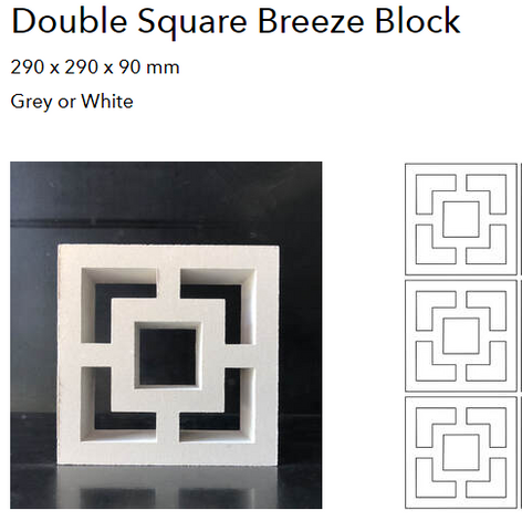 DOUBLE SQUARE BREEZE GREY BLOCK CU