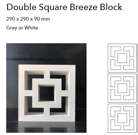 DOUBLE SQUARE BREEZE WHITE BLOCK CU