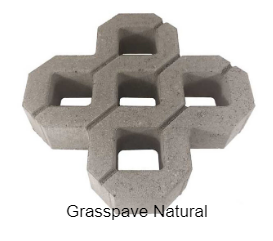 GRASS PAVER 390x390x90 Natural NM