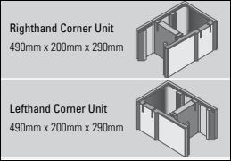 VERSALOC 290 CORNER UNIT 490x200x290mm AD