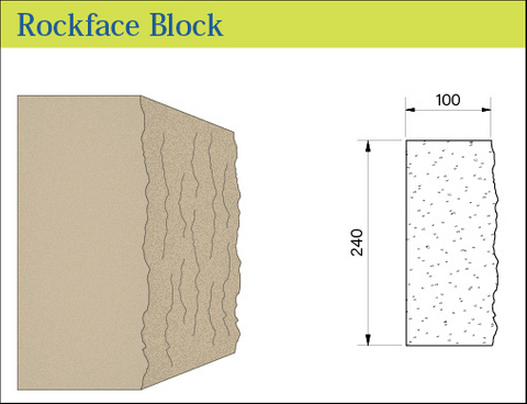 CREAM ROCKFACE 240x660x100MM BRUHN LIMESTONE BL