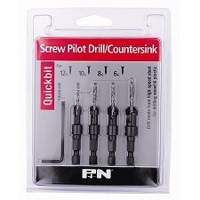 P&N PILOT DRILL / COUNTERSINK SET 5PCE