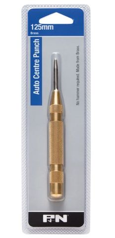 P&N AUTO CENTRE PUNCH BRASS 125MM