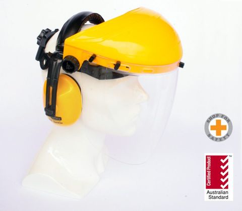 HARD HAT BROWGAURD WITH EARMUFF ATTACH