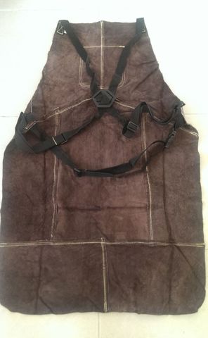 APRON WELDING LEATHER CHARCOAL LARGE