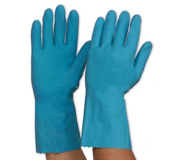 GLOVE BLUE SILVERLINED LATEX Size XL