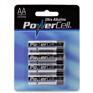 BATTERY POWERCELL ALK AA - 4 PER PACK