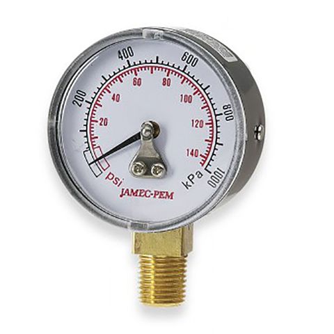 PRESSURE GAUGE 1/4" BSP BOTTOM ENTRY