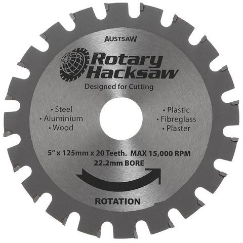 ROTARY HACKSAW BLADE 125 X 22.2 X 20T