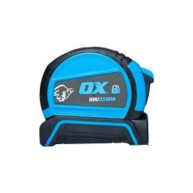 OX DOUBLE LOCKING TAPE MEASURE 25MM X 8M