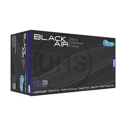 BLACK AIR NITRILE DISP GLOVE LGE BOX 100