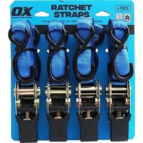 OX RATCHET STRAPS 4 PACK