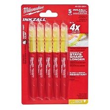 MILW INKZALL JOBSITE HIGHLIGHT YELL 5PK