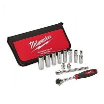 MILW IMP SOCKET SET 3/8'' IMPERIAL 12PC