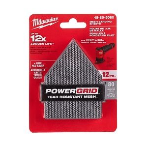 MILW SANDPAPER 80GRIT 12PK (M12FDSS0)