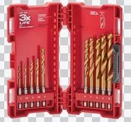 MILW S/WAVE TITANIUM DRILL SET 10PC KIT