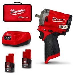 MILW M12 KIT FUEL IMP WRNCH STUBBY 3/8"