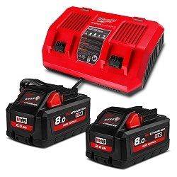 MILW BATT M18 8.0Ah DUAL BAY START PACK