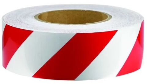 RED/WHITE REFLECT TAPE CLASS 2 50MM X 5M