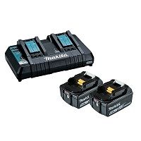 MAKITA 18V DUAL PORT CHARGER W/ 2X5.0AH