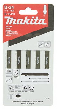 MAK JIGSAW BLADE B-34 BAYONET TYPE 5PK