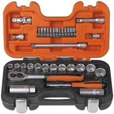 BAHCO SOCKET SET 1/4"+3/8" METRIC 34P