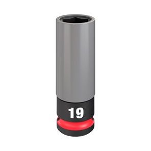 MILW S/WAVE LUG NUT SOCKET 1/2 DVE 19MM