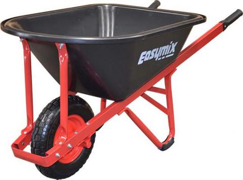 EASYMIX W/BARROW BLK PNE POLY TRAY 100LT