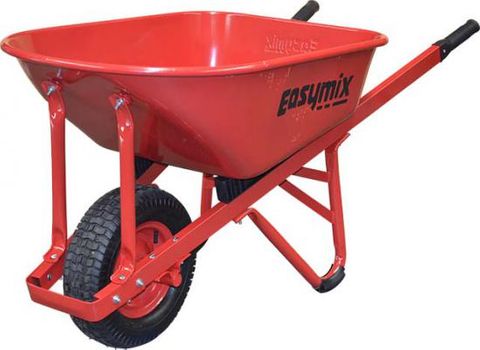 EASYMIX W/BARROW RED W STEEL TRAY 100LT