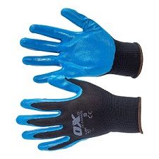 OX NITRILE LINED GLOVES LARGE 5PK