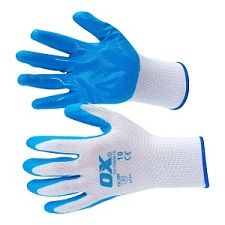 OX NITRILE LINED GLOVES XL 5PK
