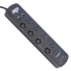 SP POWER BOARD 4 OUTLET 4 USB