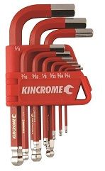 KINC KEY WRENCH SET 9PCE A/F SHORT