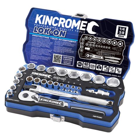 KINCROME LOK-ON SET 1/4 & 3/8 26PC DRIVE