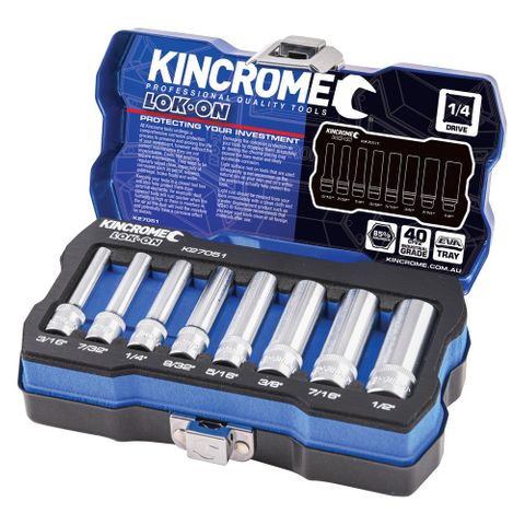 KINCROME LOKON SET 1/4 DEEP 8P IMPERIAL