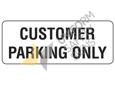 SIGN CUSTOMER PARKING METAL