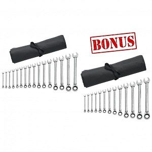 GEARWRENCH RATCHET SPANNER SET TWIN PACK