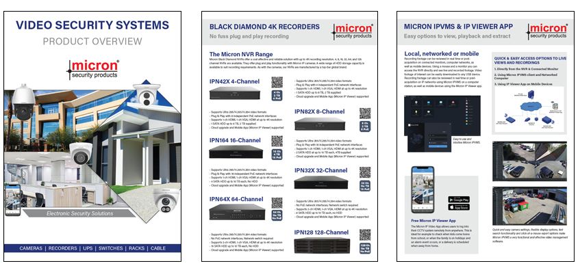 Micron Video Security (CCTV) Product Brochure