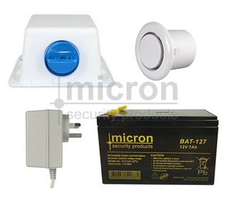 Micron Speaker Accessory kit Inc Batt + P/Pack + Flush Screamer