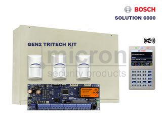 Bosch 6K + 1 x SCP737 PROX WIFI Graphic Keypad. 3 x Bosch ISC-BDL2-WP12G Blue Line Gen 2 Tritech 45kg Pet Friendly