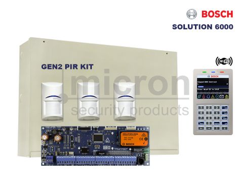 Bosch 6K + 1 x SCP737 PROX WIFI Graphic Keypad. 3 Bosch ISC-BPR2-W12 Blue Line Gen 2 PIR