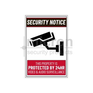 C.C.T.V Warning Corflute Signs 200mm W x 295mm H