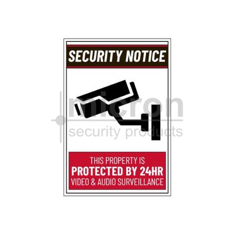 C.C.T.V Warning Corflute Signs 200mm W x 295mm H